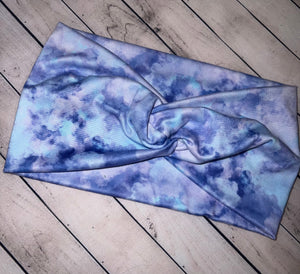 Purple/ Blue TieDye Headband