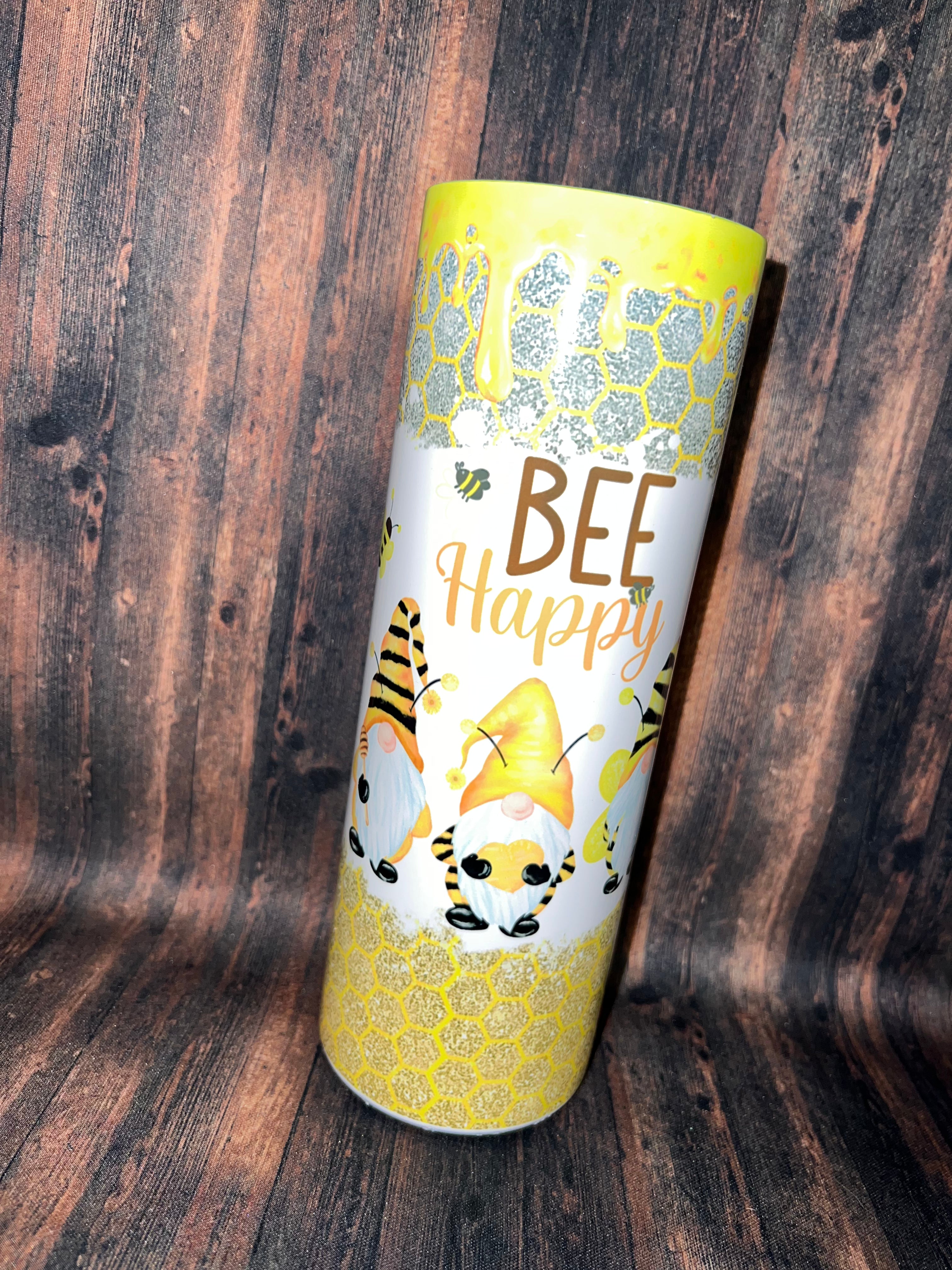 Bee Happy 20oz tumbler