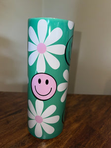 Distressed Smiley Tumbler