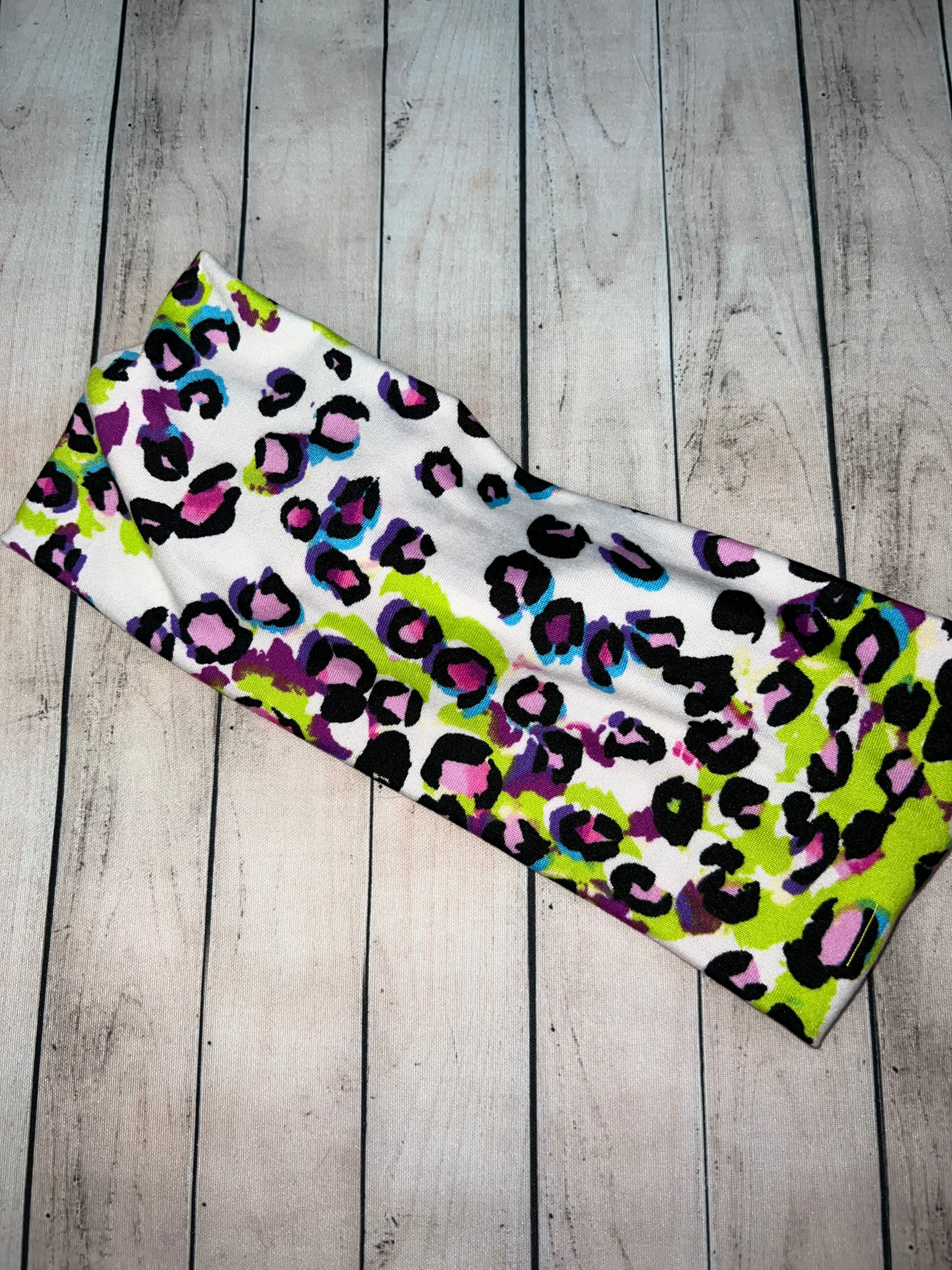 Neon Leopard Headband