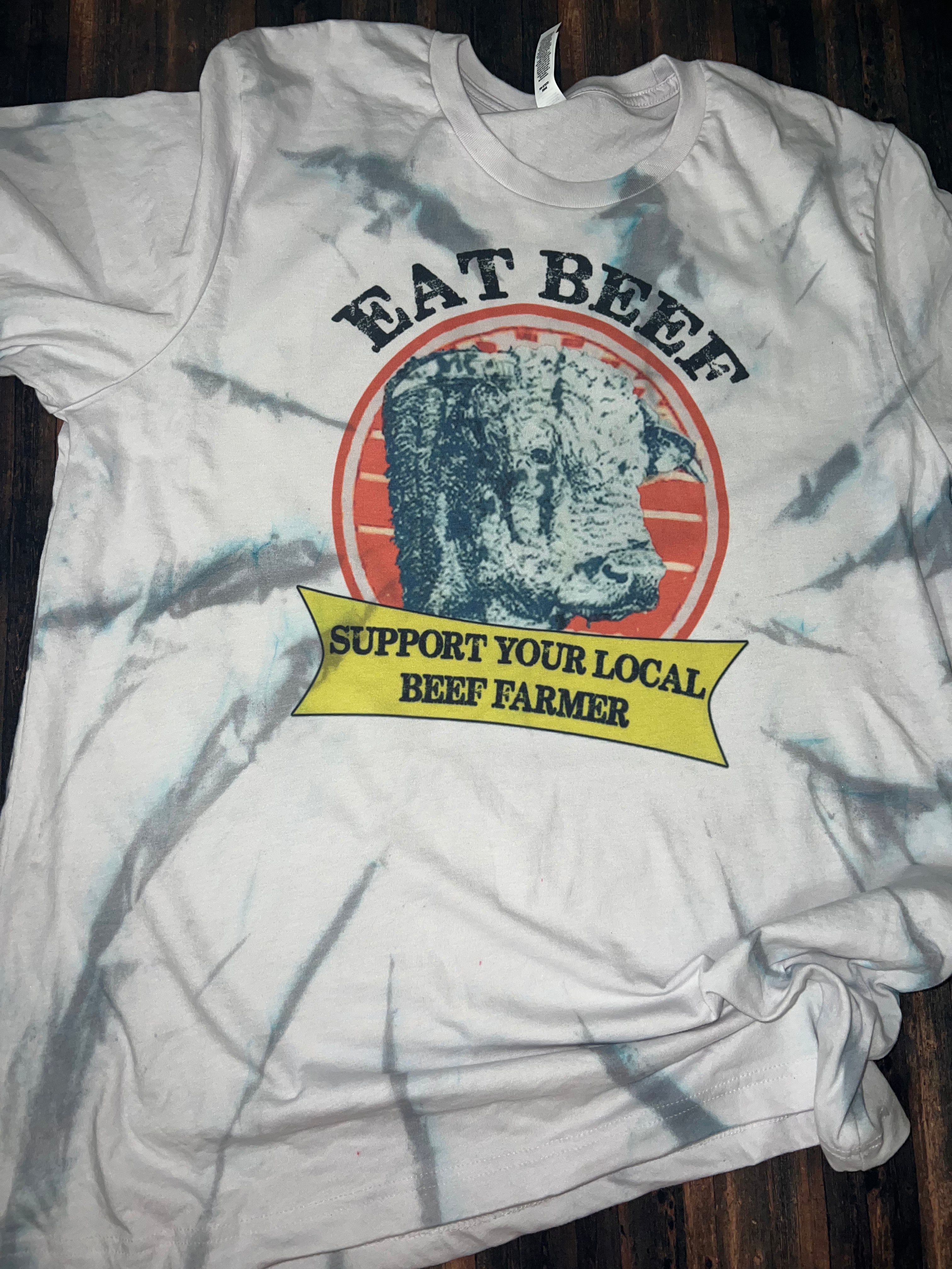 White Eat Beef t shirt